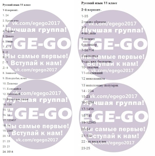 Русский язык 11 класс вариант Русский язык 11 класс вариант